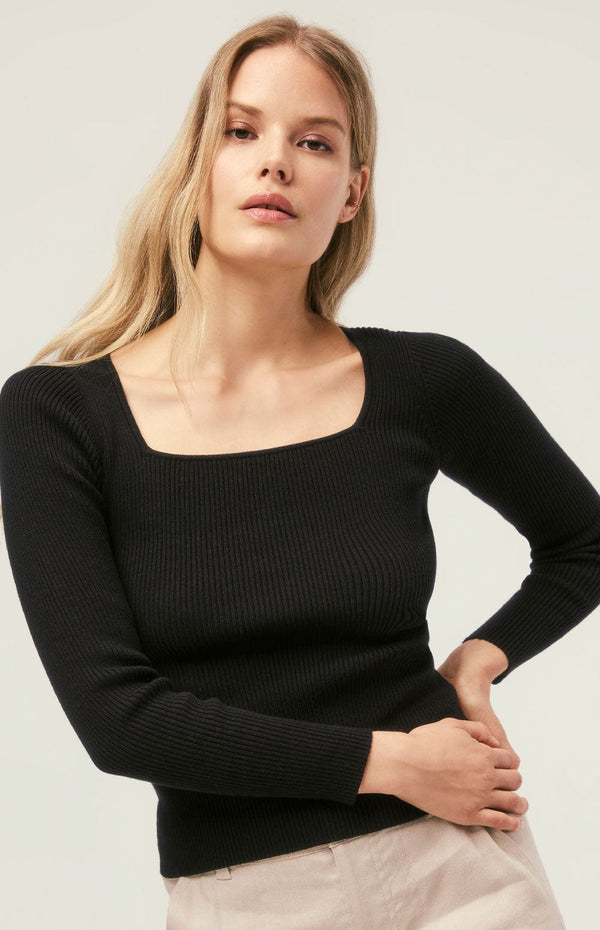 ANR Womens Sweater Joelle Top | Black