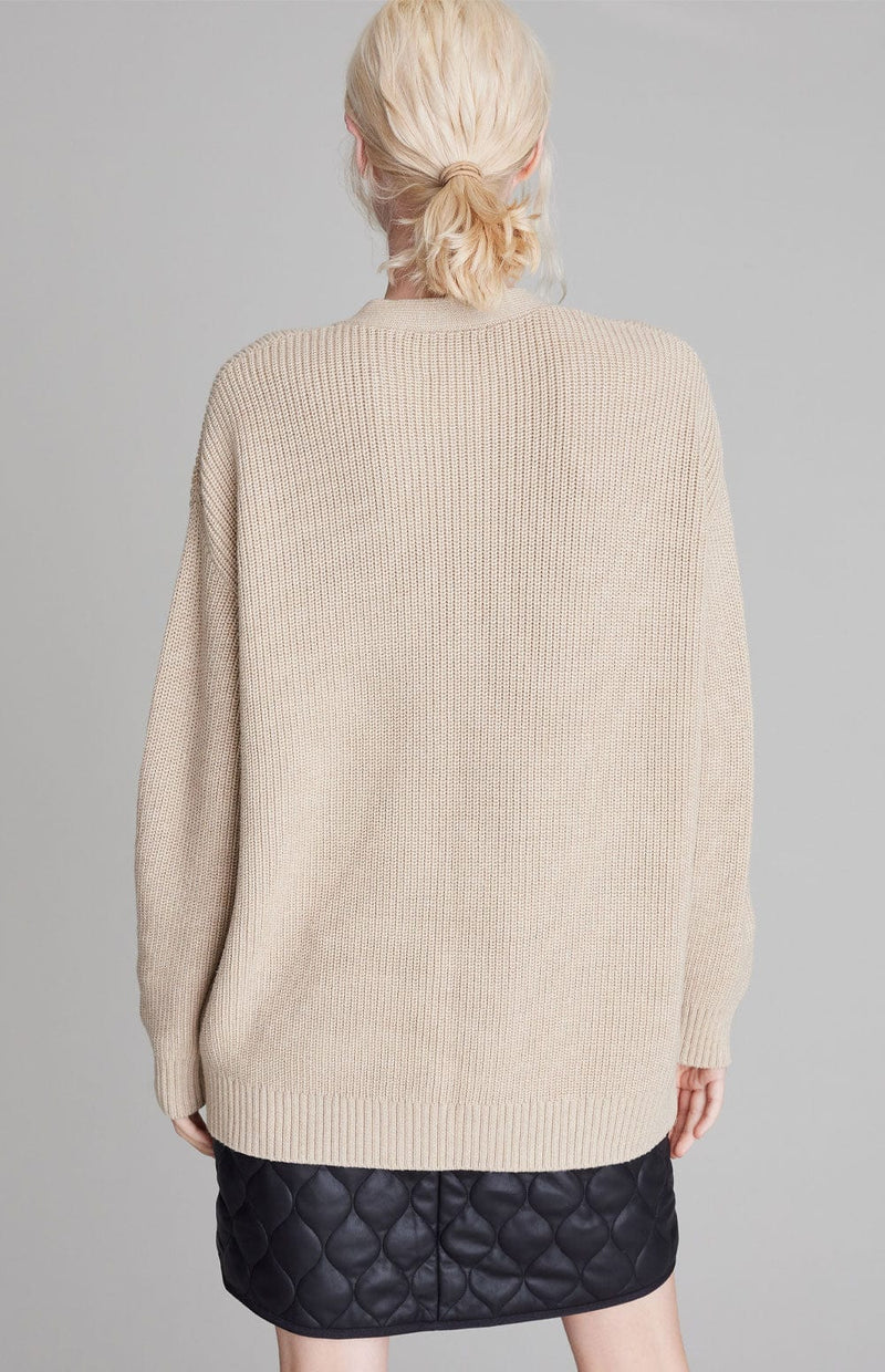 ANR Womens Sweater Sam Cardigan | Heather Oatmeal