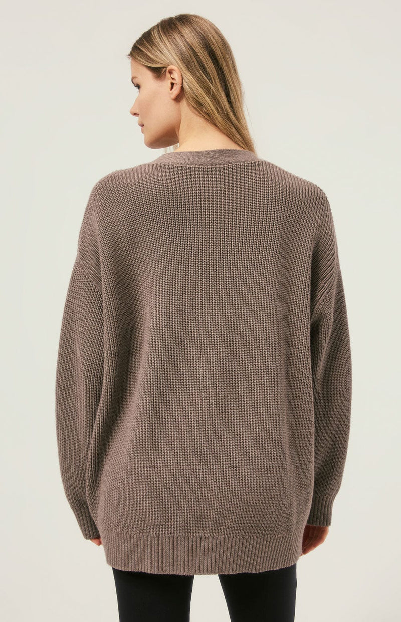 ANR Womens Sweater Sam Cardigan | Heather Taupe