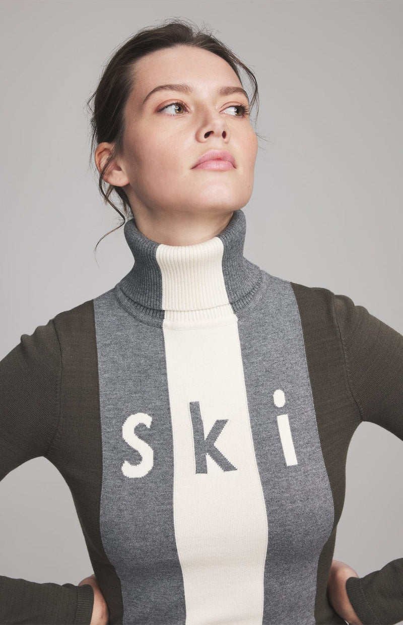 ANR Womens Sweater Ski 1970 Sweater | Olive